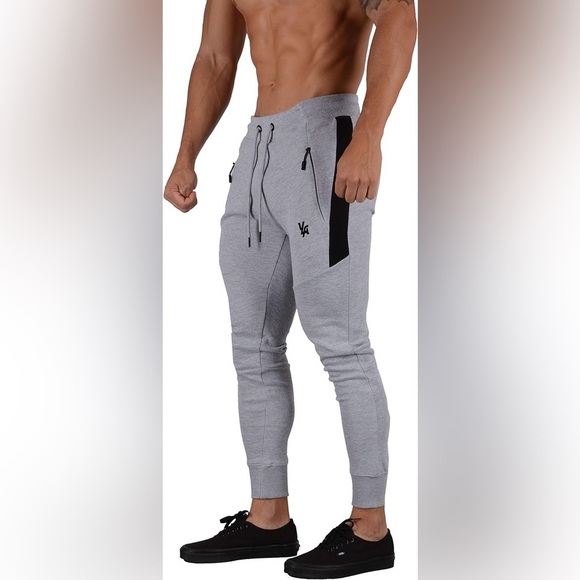 YoungLA Other - YoungLa Jogger Sweatpants Grey Black Slim Fit Athletic Pants